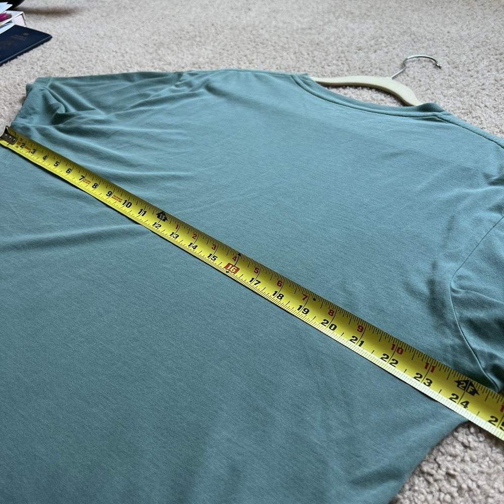 Frame‎ Men's Pima Cotton T-Shirt Green / Blue Single Stitch Size XL - Picture 6 of 6